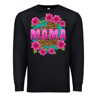 Black mama leopard background Premium Sweatshirt - texasbilliewilder