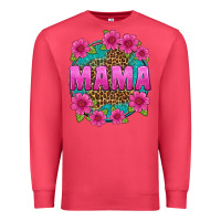 Cardinal mama leopard background Premium Sweatshirt - texasbilliewilder