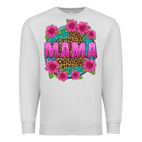 Dove Grey mama leopard background Premium Sweatshirt - texasbilliewilder