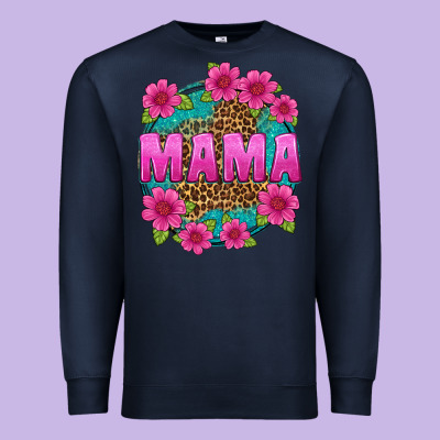 Mama Leopard Background Premium Sweatshirt Designed By Texasbilliewilder