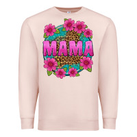 Pale Pink mama leopard background Premium Sweatshirt - texasbilliewilder