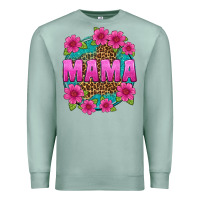 Seafoam mama leopard background Premium Sweatshirt - texasbilliewilder