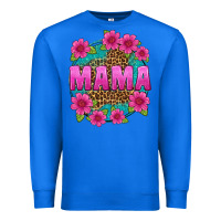 True Royal mama leopard background Premium Sweatshirt - texasbilliewilder