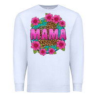 White mama leopard background Premium Sweatshirt - texasbilliewilder