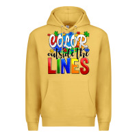 Antique Gold color outside the lines Premium Hoodie - AdoDesignShop