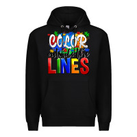 Black color outside the lines Premium Hoodie - AdoDesignShop
