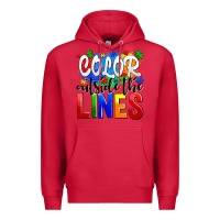 Cardinal color outside the lines Premium Hoodie - AdoDesignShop