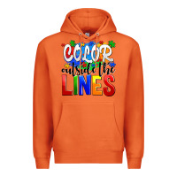 Carrot color outside the lines Premium Hoodie - AdoDesignShop