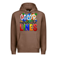 Chestnut color outside the lines Premium Hoodie - AdoDesignShop