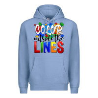 Colony Blue color outside the lines Premium Hoodie - AdoDesignShop