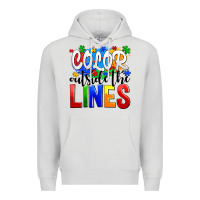 Dove Grey color outside the lines Premium Hoodie - AdoDesignShop