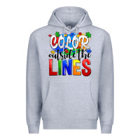 Heather Grey color outside the lines Premium Hoodie - AdoDesignShop