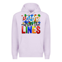 Lilac color outside the lines Premium Hoodie - AdoDesignShop