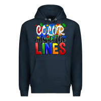 Navy color outside the lines Premium Hoodie - AdoDesignShop