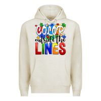Oatmeal Heather color outside the lines Premium Hoodie - AdoDesignShop