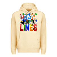Pina Colada color outside the lines Premium Hoodie - AdoDesignShop