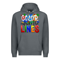 Rock color outside the lines Premium Hoodie - AdoDesignShop