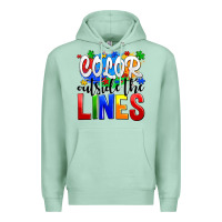 Seafoam color outside the lines Premium Hoodie - AdoDesignShop