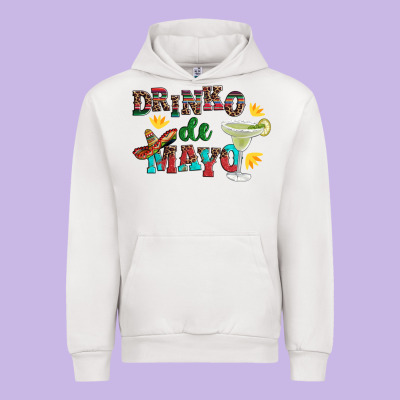 Drinko De Mayo With Margarita And  Sombrero Urban Hoodie Designed By Artiststas