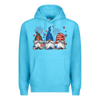 Ocean Blue 4th of july gnomes Premium Hoodie - Jasminsmagicworld