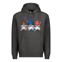 Charcoal Heather 4th of july gnomes Premium Hoodie - Jasminsmagicworld