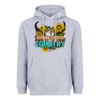 Heather Grey born and raised country tbw Heavyweight Hoodie - texasbilliewilder