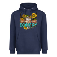 Navy born and raised country tbw Heavyweight Hoodie - texasbilliewilder