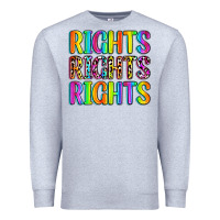 Heather Grey rights rights rights (pride) Premium Sweatshirt - Zillion Design Studio