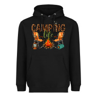 Black camping life Heavyweight Hoodie - texasbilliewilder