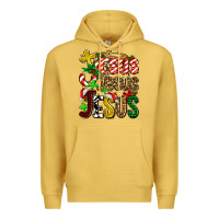 Antique Gold jesus jesus jesus Premium Hoodie - AdoDesignShop