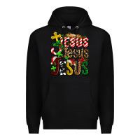 Black jesus jesus jesus Premium Hoodie - AdoDesignShop