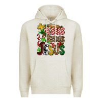 Oatmeal Heather jesus jesus jesus Premium Hoodie - AdoDesignShop
