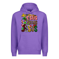 Purple jesus jesus jesus Premium Hoodie - AdoDesignShop