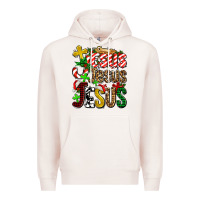 Pale Pink jesus jesus jesus Premium Hoodie - AdoDesignShop