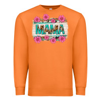 Carrot mama leopard with turquoise background Premium Sweatshirt - texasbilliewilder