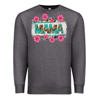 Mama Leopard With Turquoise Background Premium Sweatshirt | Teevron