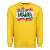 Lemon mama leopard with turquoise background Premium Sweatshirt - texasbilliewilder