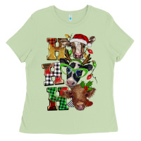 Matcha Christmas ho ho ho cow Ladies Tee - BarkalooDesign