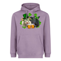 Lavender St. Patrick's Day Charolais And Black Angus Cows Heavyweight Hoodie - RanaPortraitStore