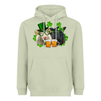 St. Patrick's Day Charolais And Black Angus Cows Heavyweight Hoodie | Teevron
