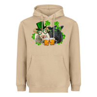 Mushroom St. Patrick's Day Charolais And Black Angus Cows Heavyweight Hoodie - RanaPortraitStore