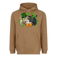 Toasted Coconut St. Patrick's Day Charolais And Black Angus Cows Heavyweight Hoodie - RanaPortraitStore