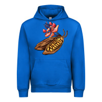 Cobalt cacao beans and flowers Urban Hoodie - AdoDesignShop