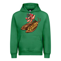 Emerald cacao beans and flowers Urban Hoodie - AdoDesignShop