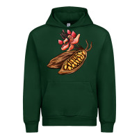 Forest Green cacao beans and flowers Urban Hoodie - AdoDesignShop