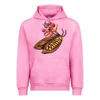 Fuchsia Pink cacao beans and flowers Urban Hoodie - AdoDesignShop