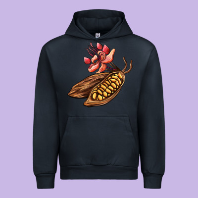 Cacao Beans And Flowers Urban Hoodie Designed By Adodesignshop
