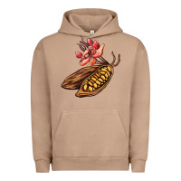Pigment Burro cacao beans and flowers Urban Hoodie - AdoDesignShop