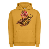 Pigment Peanut Butter cacao beans and flowers Urban Hoodie - AdoDesignShop