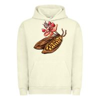 Pigment Pistachio cacao beans and flowers Urban Hoodie - AdoDesignShop